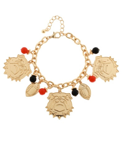 Bulldog Charm Bracelet