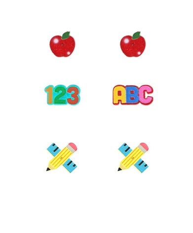 School Themed 3 Set Earrings