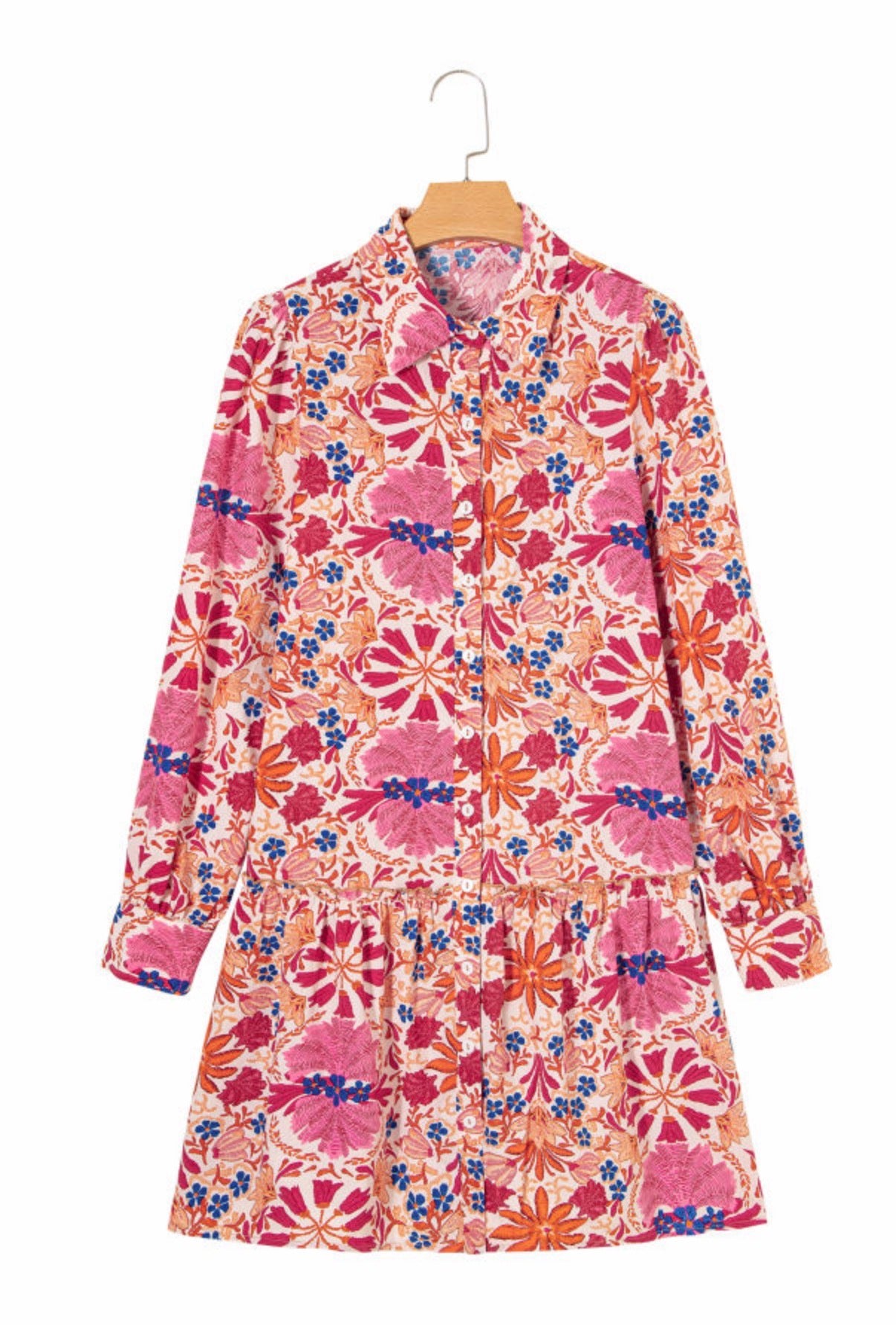 Flower Print Mini Dress