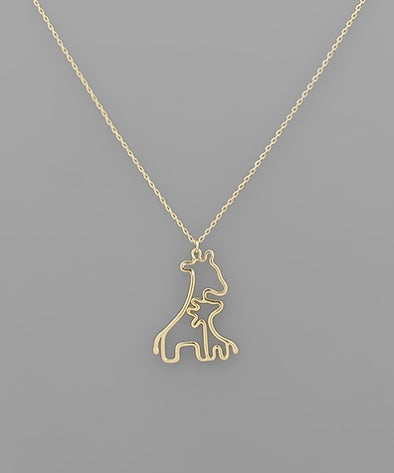 Mom & Kid Giraffe Necklace