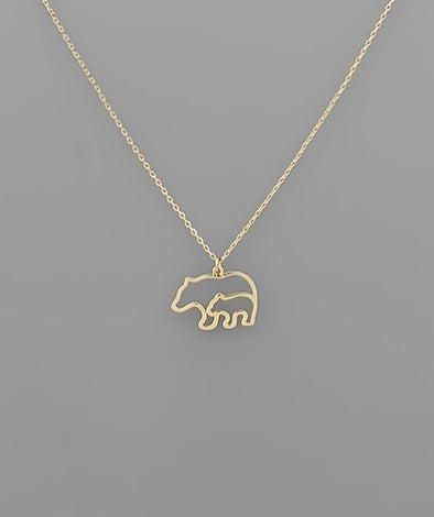 Mom & Kid Bear Necklace