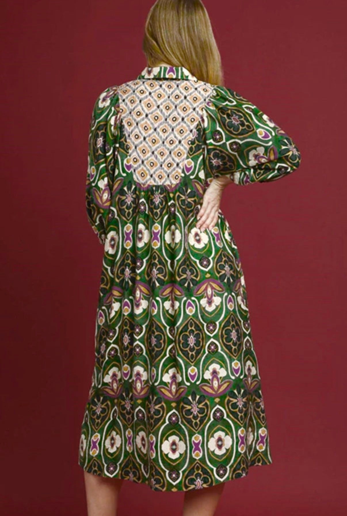 Mixed Floral Patchwork Maxi Dress