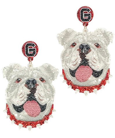 UGA Face Earrings