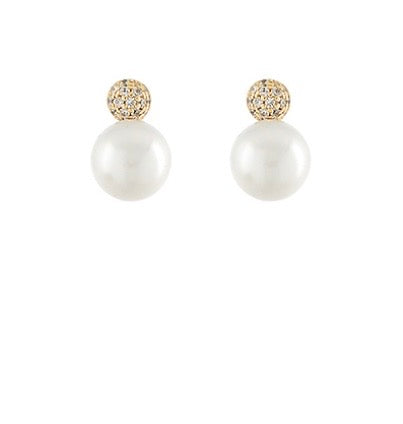 CZ Pearl Earrings