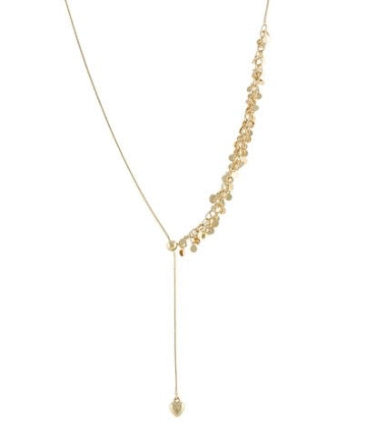 Fringe Disk Adjustable Y Necklace