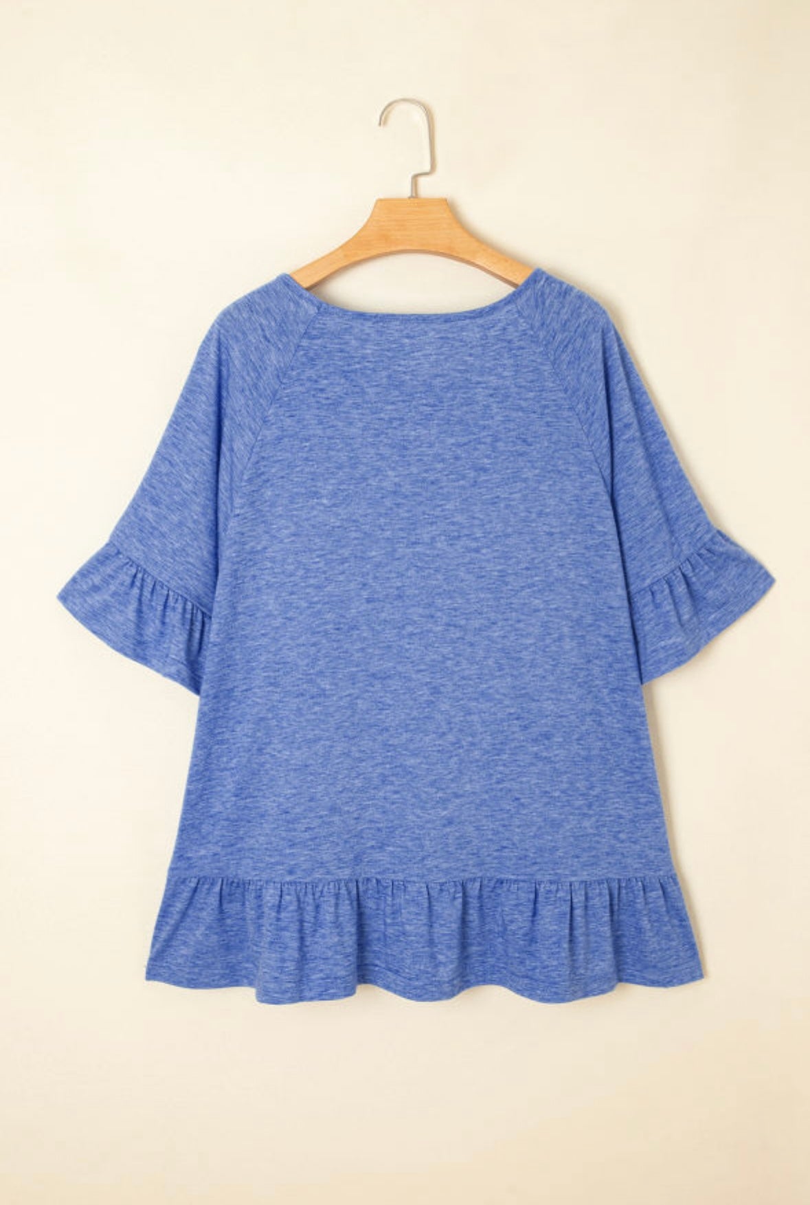Ruffled Short Sleeve Blouse