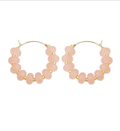 Acrylic Rondelle Bead Hoops