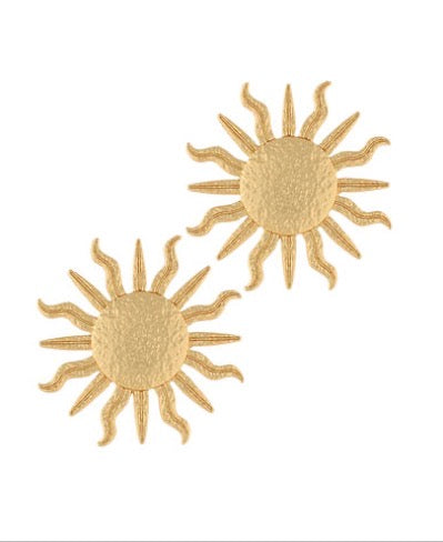 Hammered & Textured Sunburst Earrings