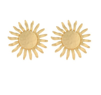 Textured Sunburst Earrings