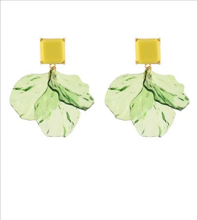 Petal & Square Earrings