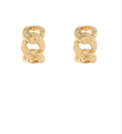 Chain Shape Half Hoops