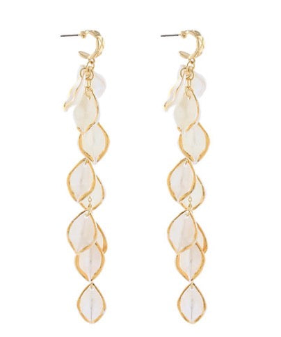 Fringe Petal Long Earrings