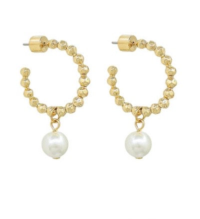 Pearl & Linked Ball Hoops