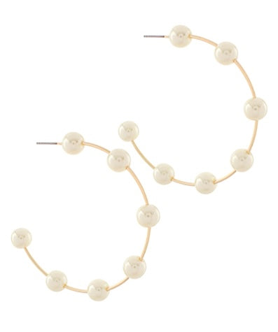 50mm Pearl Station Hoops