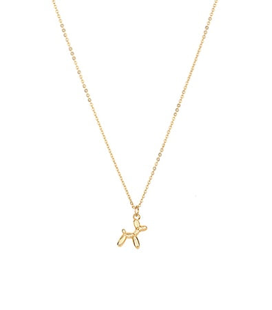Tiny Balloon Dog Pendant Necklace