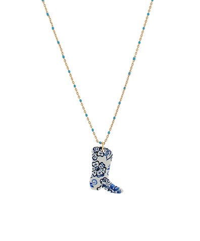 Acrylic Printed Boot Necklace