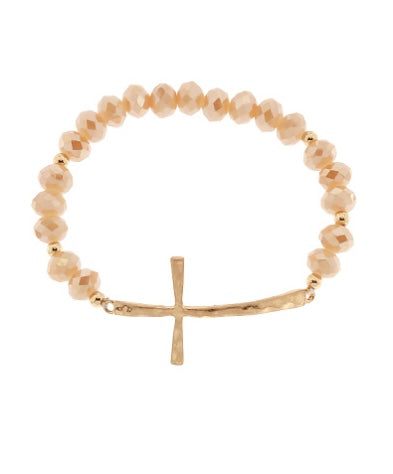 Cross & Glass Bracelet