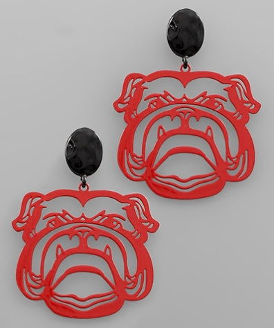 Bulldog Filigree Earrings