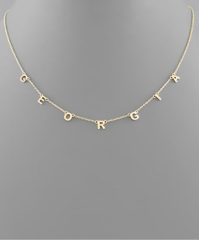 State Letter Necklace (Georgia)