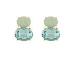 2 Oval Stone Earrings