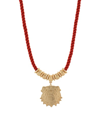 GameDay Bulldog Cord Necklace