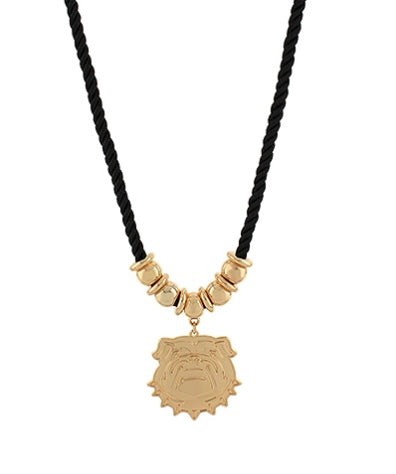 GameDay Bulldog Cord Necklace