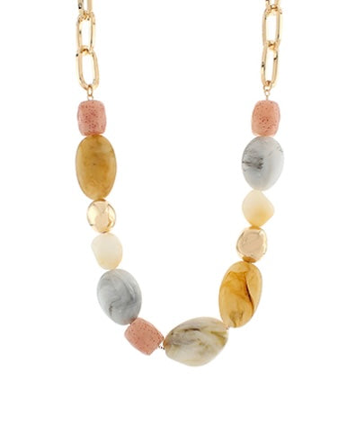 Multi Shaped Stone Bead Necklace