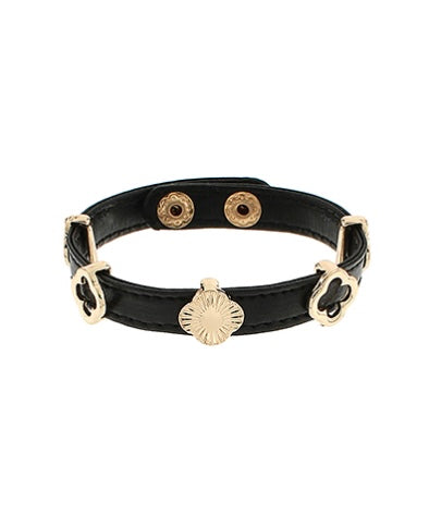 Clover Station Leather Bracelet