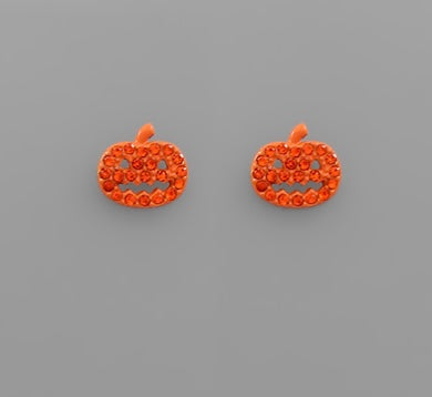 Jack O' Lantern Stud Earrings