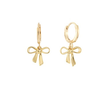 Bow Dangling Hoops