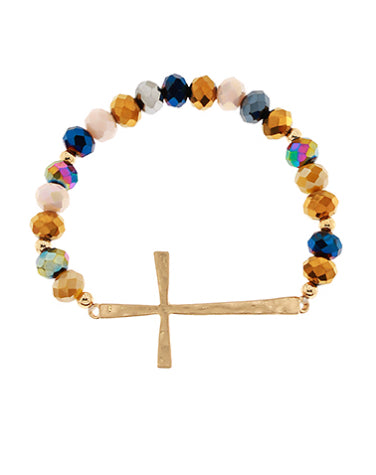 Cross & Glass Bracelet