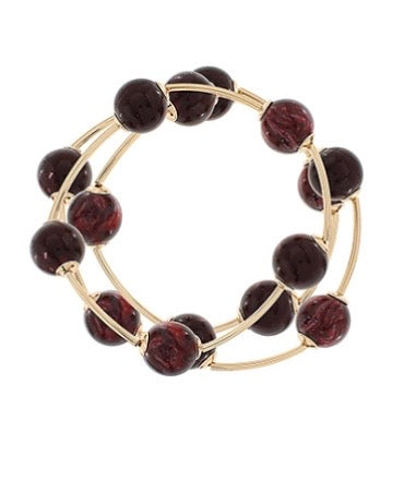 3 Row Acrylic Ball & Bar Station Bracelet