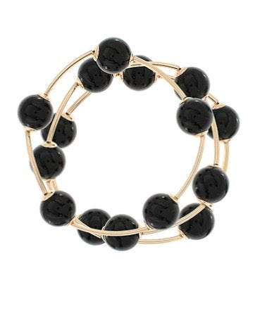 3 Row Acrylic Ball & Bar Station Bracelet