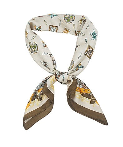 Floral & Feather Pattern Scarf