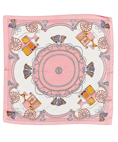 Carriage & Tassel Print Silky Bandana