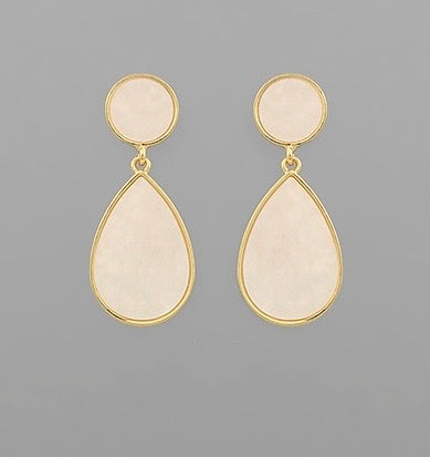 MOP Teardrop Dangle Earrings