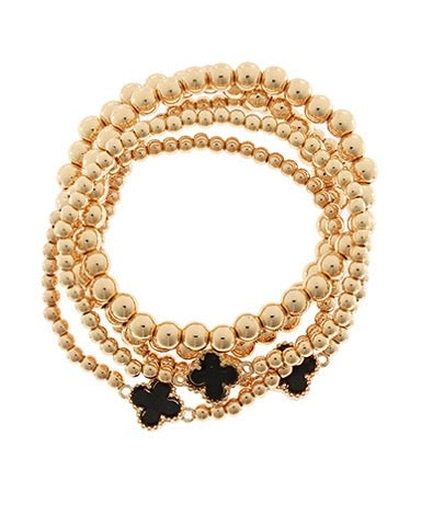 Epoxy Clover Station CCB Bracelet Set