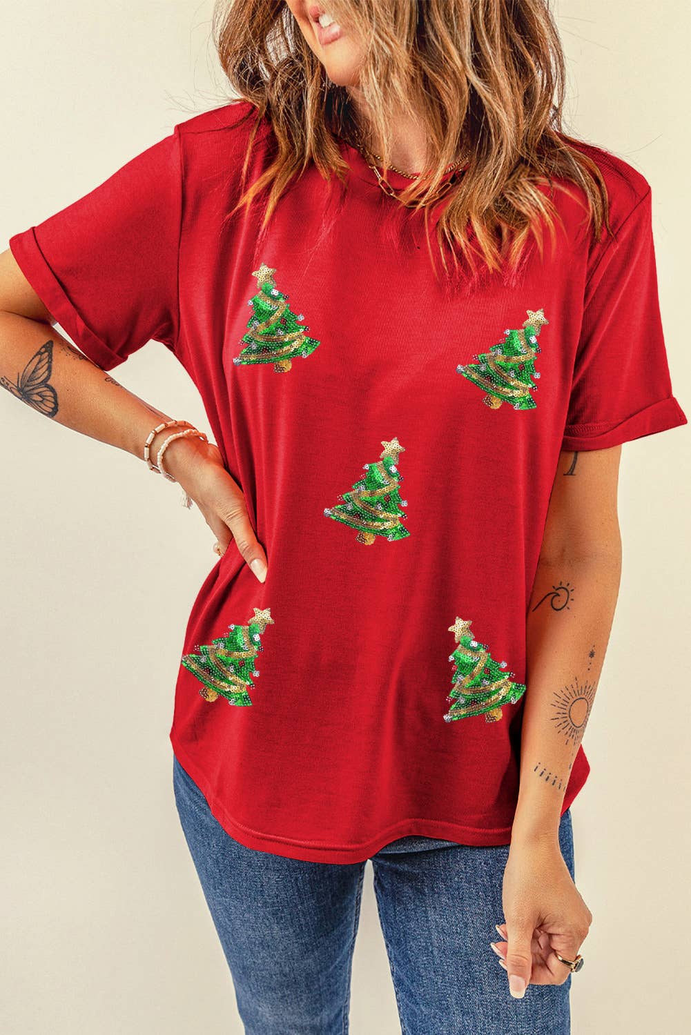 Sequined Christmas Tree Tee