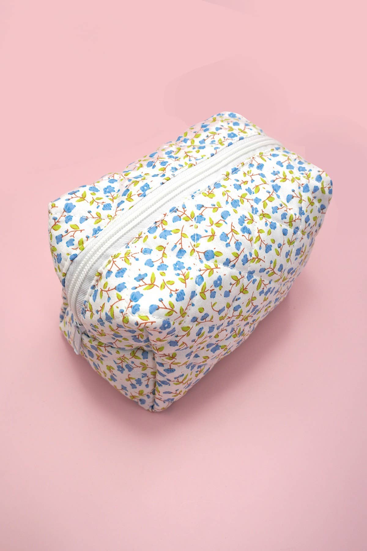 Ditsy Quilted Cotton Floral Cosmetic Pouch