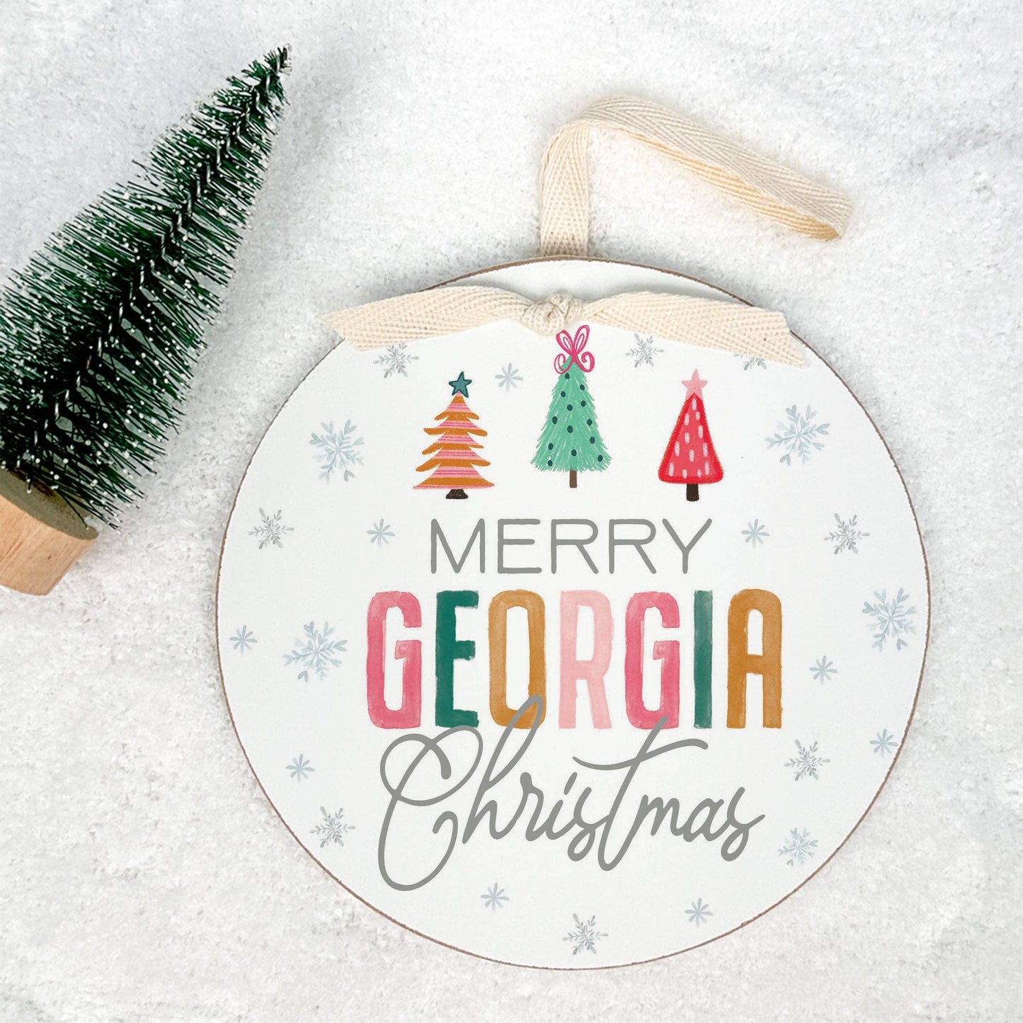 "Merry Georgia Christmas" - Whimsy Wonderland Ornament