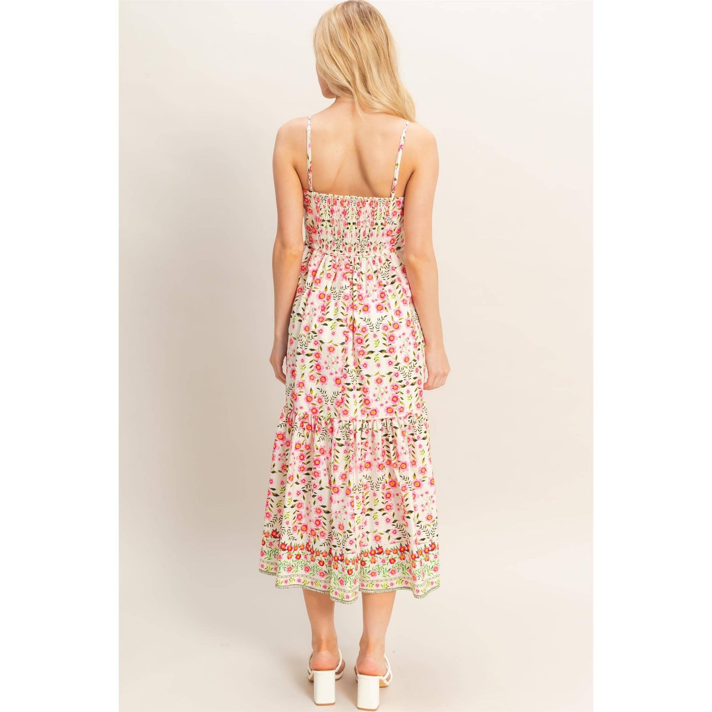 Floral Print Spaghetti Strap Dress